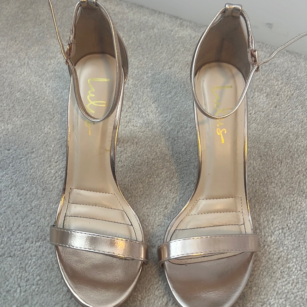 Lulus rose gold heels - size 8 1/2